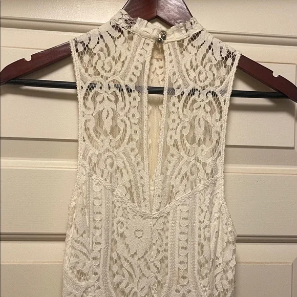 Free People Cream Lace Halter Dress - Picture 9 of 14